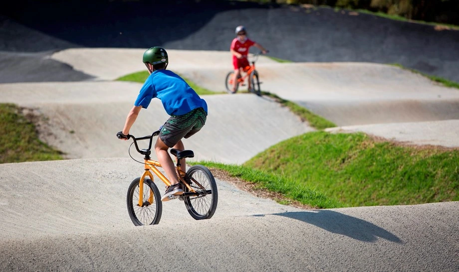 Kid riding a bike